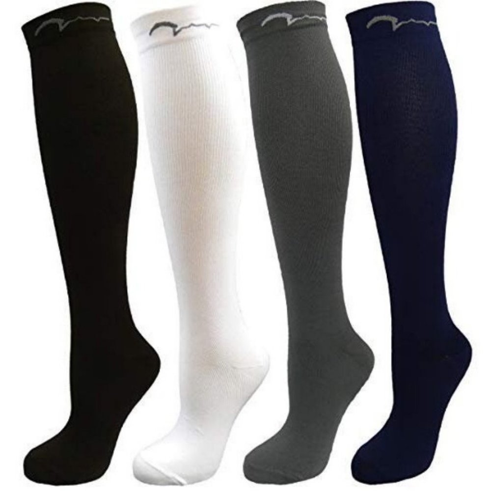4 Pair Youth Graduated Compression Socks for Socce